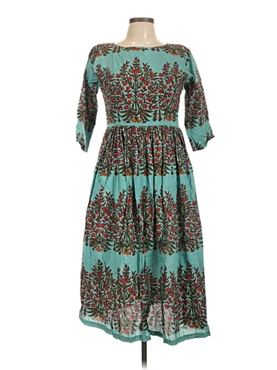 Pre-owned Assorted Brands Casual Dress In Teal