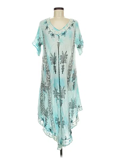 Pre-owned Assorted Brands Casual Dress In Teal