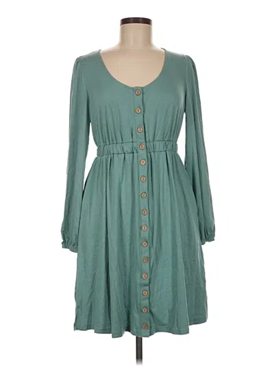 Pre-owned Assorted Brands Casual Dress In Teal