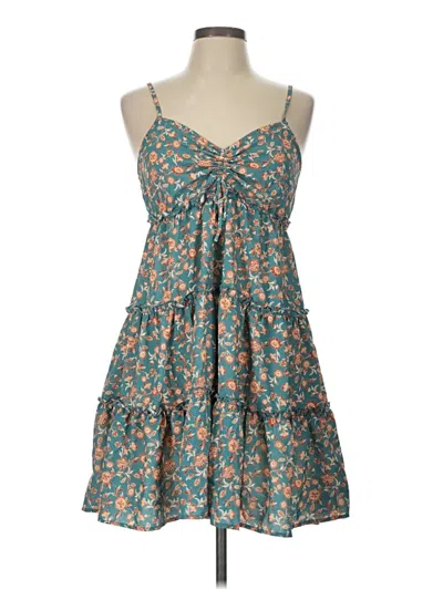 Pre-owned Assorted Brands Casual Dress In Teal