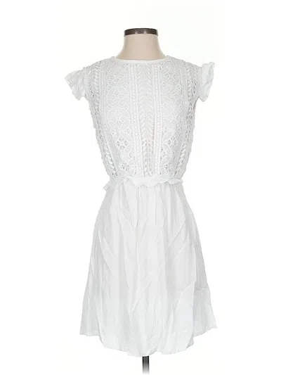 Pre-owned Assorted Brands Casual Dress In White