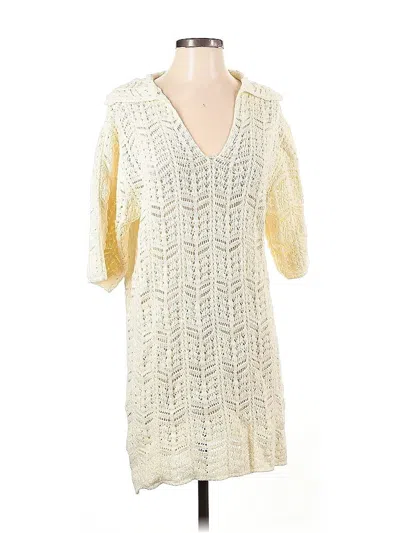 Pre-owned Assorted Brands Casual Dress In White