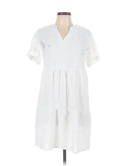 Pre-owned Assorted Brands Casual Dress In White