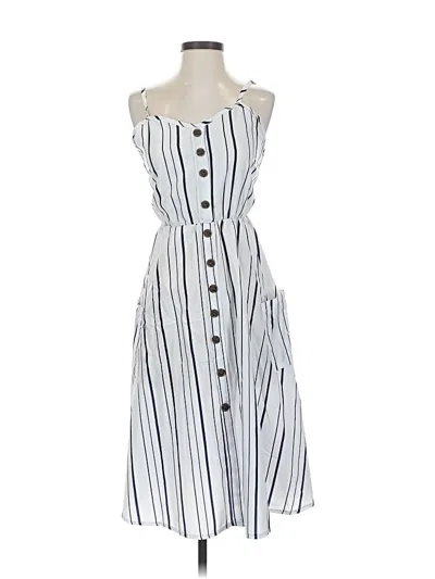 Pre-owned Assorted Brands Casual Dress In White