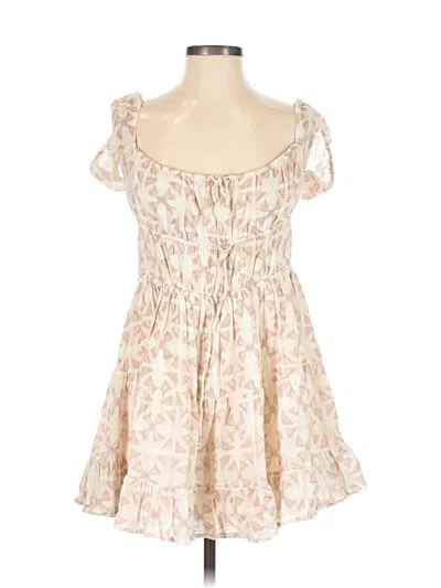 Pre-owned Assorted Brands Casual Dress In White