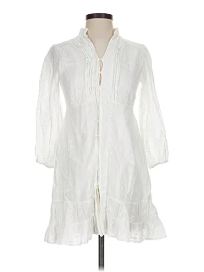 Pre-owned Assorted Brands Casual Dress In White