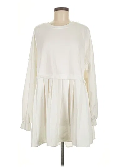 Pre-owned Assorted Brands Casual Dress In White