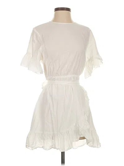 Pre-owned Assorted Brands Casual Dress In White