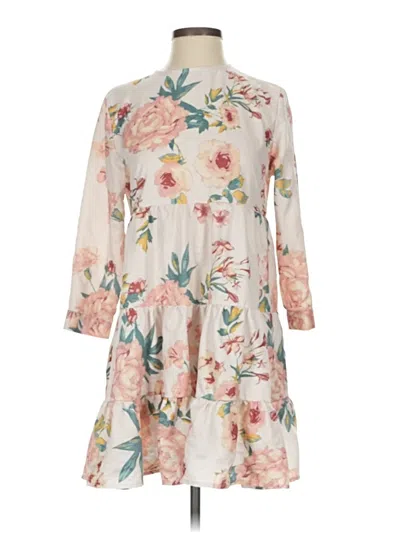 Pre-owned Assorted Brands Casual Dress In White