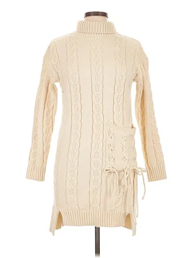 Pre-owned Assorted Brands Casual Dress In White