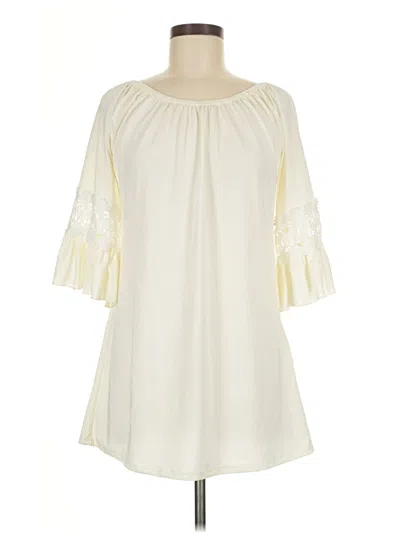 Pre-owned Assorted Brands Casual Dress In White