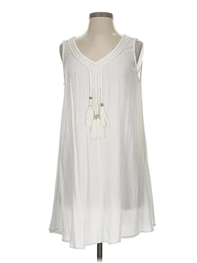 Pre-owned Assorted Brands Casual Dress In White