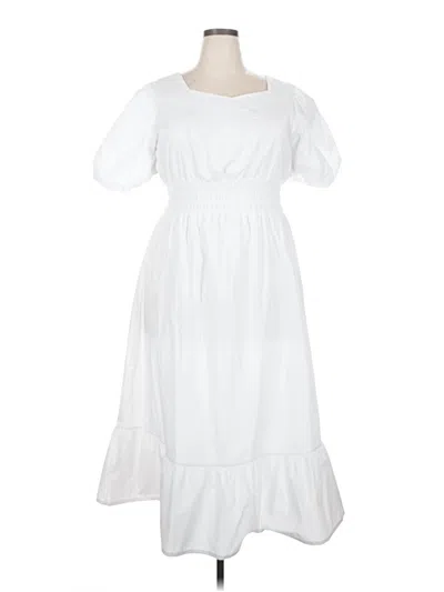 Pre-owned Assorted Brands Casual Dress In White