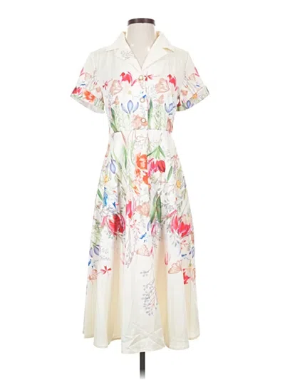 Pre-owned Assorted Brands Casual Dress In White
