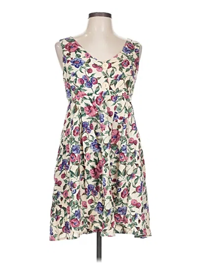 Pre-owned Assorted Brands Casual Dress In White