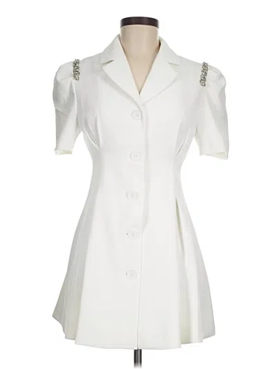 Pre-owned Assorted Brands Casual Dress In White