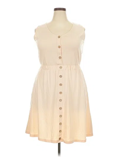 Pre-owned Assorted Brands Casual Dress In White