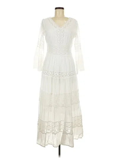 Pre-owned Assorted Brands Casual Dress In White