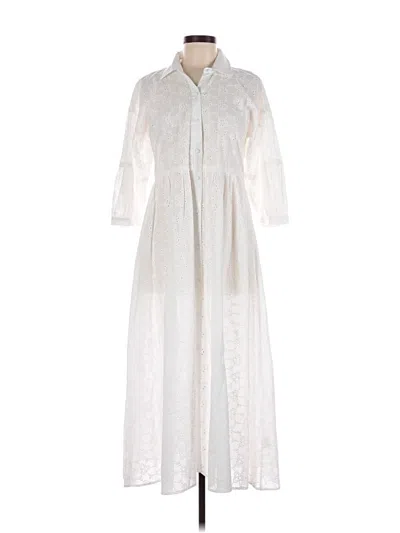 Pre-owned Assorted Brands Casual Dress In White