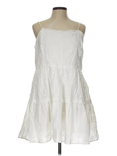 Pre-owned Assorted Brands Casual Dress In White