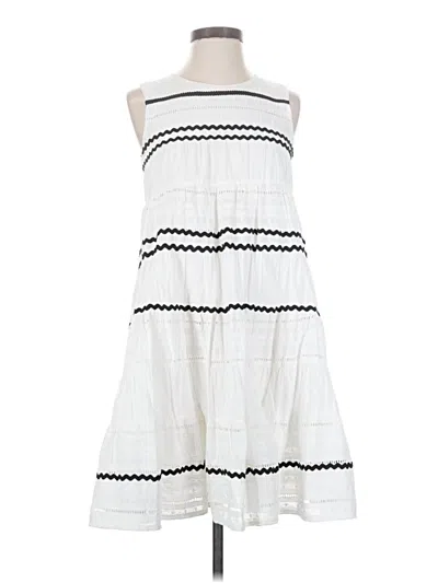 Pre-owned Assorted Brands Casual Dress In White