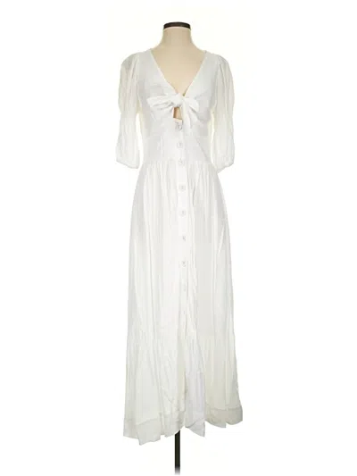 Pre-owned Assorted Brands Casual Dress In White
