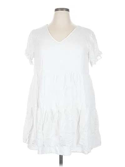 Pre-owned Assorted Brands Casual Dress In White