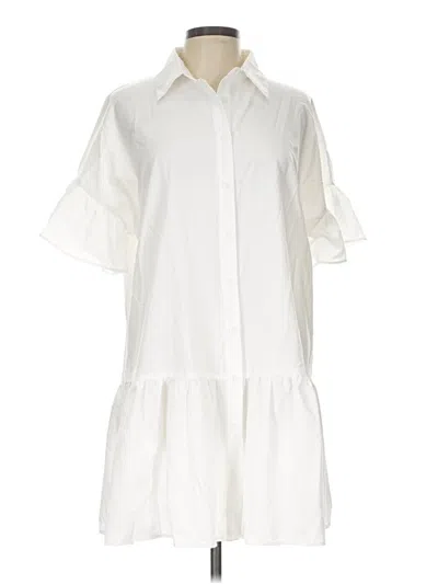 Pre-owned Assorted Brands Casual Dress In White