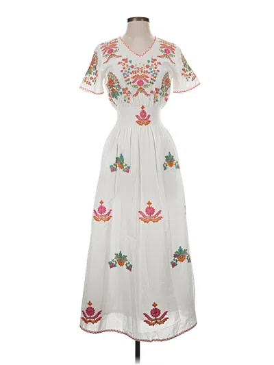 Pre-owned Assorted Brands Casual Dress In White