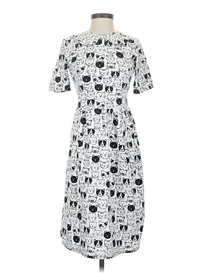 Pre-owned Assorted Brands Casual Dress In White