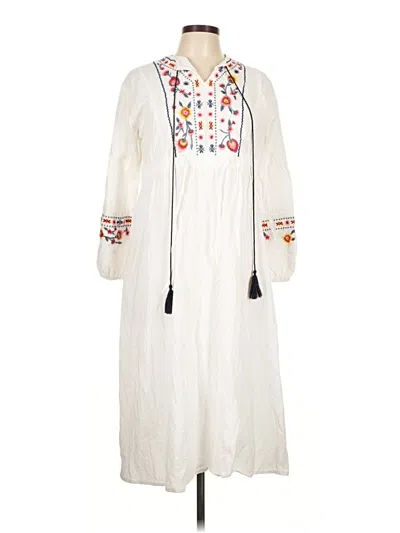 Pre-owned Assorted Brands Casual Dress In White