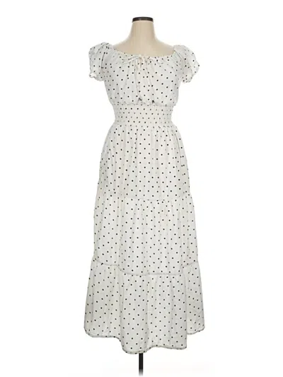 Pre-owned Assorted Brands Casual Dress In White