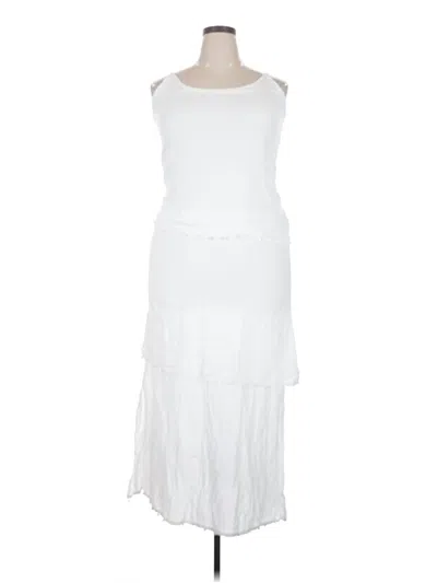 Pre-owned Assorted Brands Casual Dress In White