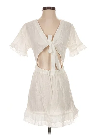 Pre-owned Assorted Brands Casual Dress In White