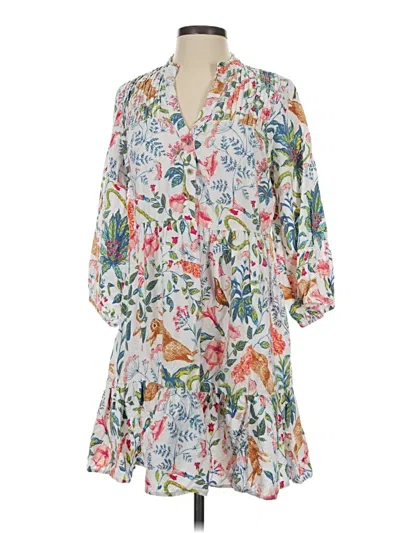 Pre-owned Assorted Brands Casual Dress In White