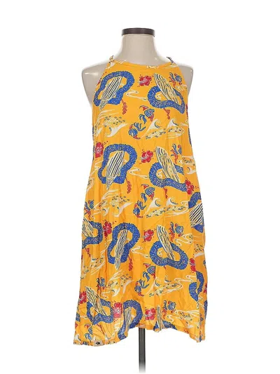 Pre-owned Assorted Brands Casual Dress In Yellow