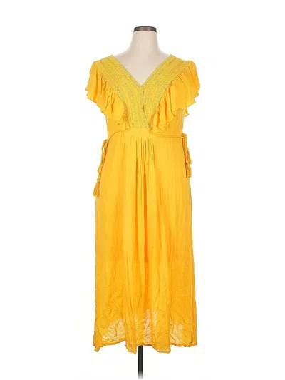 Pre-owned Assorted Brands Casual Dress In Yellow