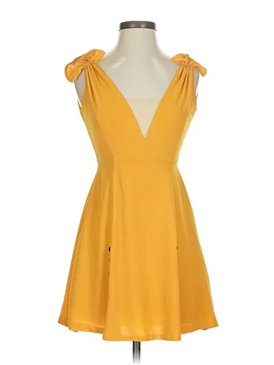 Pre-owned Assorted Brands Casual Dress In Yellow