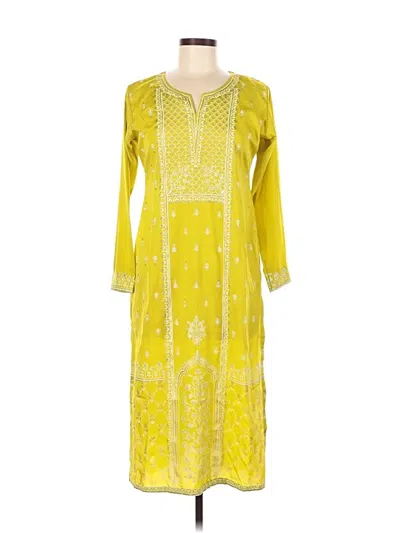 Pre-owned Assorted Brands Casual Dress In Yellow
