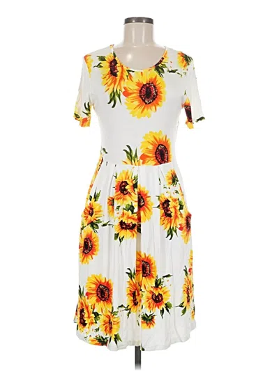Pre-owned Assorted Brands Casual Dress In Yellow