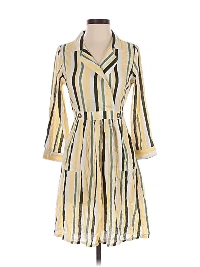 Pre-owned Assorted Brands Casual Dress In Yellow