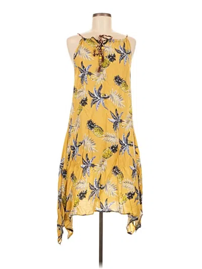 Pre-owned Assorted Brands Casual Dress In Yellow