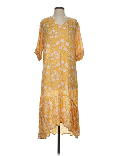 Pre-owned Assorted Brands Casual Dress In Yellow