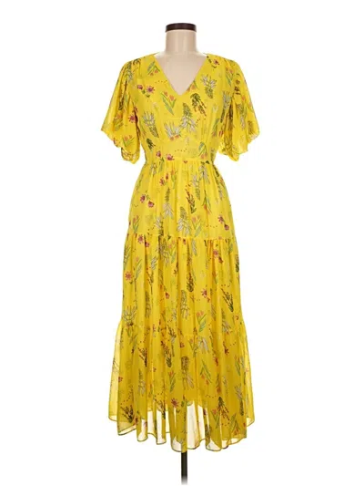 Pre-owned Assorted Brands Casual Dress In Yellow