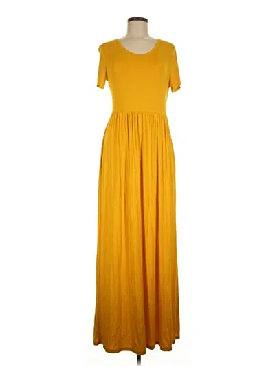 Pre-owned Assorted Brands Casual Dress In Yellow