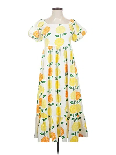 Pre-owned Assorted Brands Casual Dress In Yellow