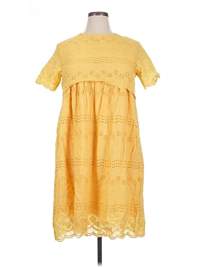 Pre-owned Assorted Brands Casual Dress In Yellow