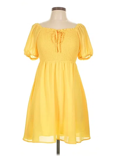 Pre-owned Assorted Brands Casual Dress In Yellow
