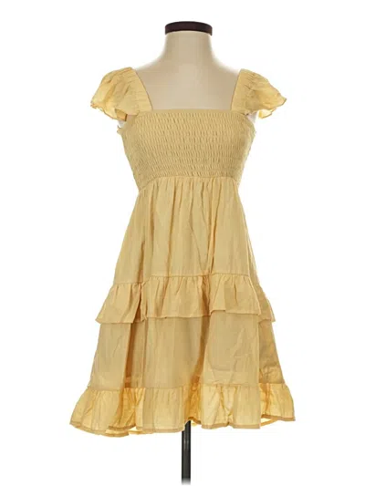 Pre-owned Assorted Brands Casual Dress In Yellow