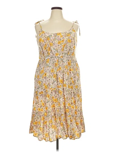 Pre-owned Assorted Brands Casual Dress In Yellow
